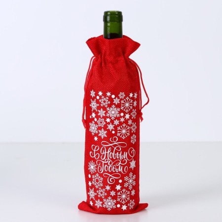 A bag of thermonaklaka for a bottle "Blizzard", 13 x 31 cm +/- 1.5 cm, New Year