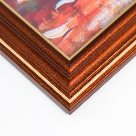 Photo frame A4 21x30 cm format (282r) Dark walnut with gold (plastic screen)-2