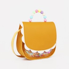 Baby bag on a magnet, mustard color