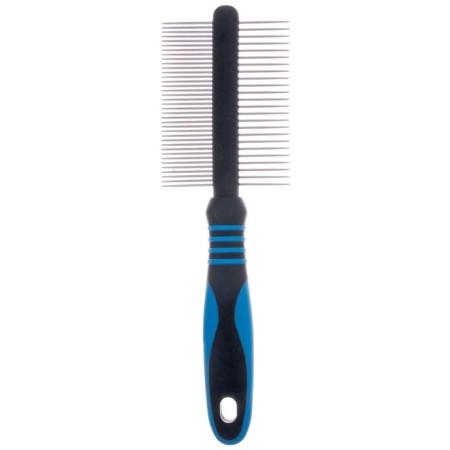 Delight comb, with rings, double-sided 24/37 teeth 25 mm, black and blue-2