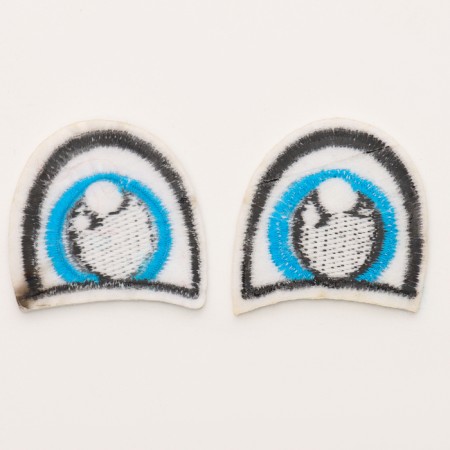 A set of Thermonacles "Eyes": Right and Left, 3 × 3 cm, oval, blue color, 100 pcs.-2