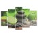Carty clock is wall-mounted, modular "lime, candles and stone", silent, 80 x 140 cm