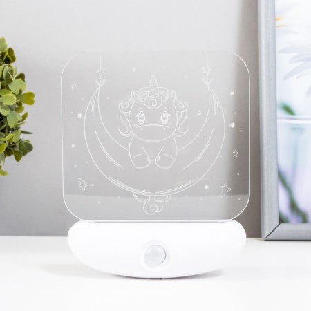 Nightnight "Unicorn" LED 3W USB AKB White 12x14.5 cm Risalux-1