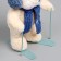 Soft toy "Little Friend", skiing bunny, blue scarf