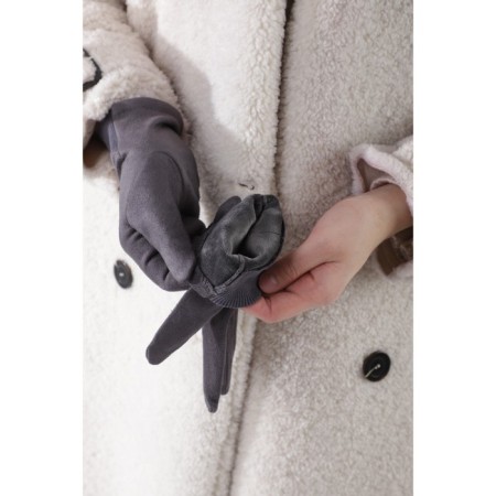 Gloves, size 8, without insulation, gray color-2