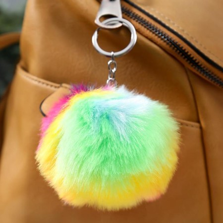 Fluffy on the ring "Ball - gradient" mix 10x10x10 cm