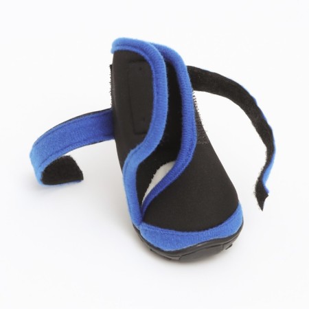 The boots are high for large dogs, set 4 pcs, size L (sole 10 x 7 cm), black and blue-3