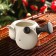 A set for the tea ceremony ceramic "delicate flower", 7 items: a kettle 180 ml, 6 cups 70 ml, white color