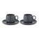 A set of cups with saucers Tkano Essential, 120 ml, 2 pcs, dark gray color