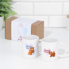 A set of mugs for two, sublimation 