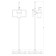 Standing with two accessories for a toilet with a bide 80 cm, matte glass, chrome, fbs