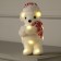 LED figure "Bear in a hat" 9 × 23 × 7 cm, phlock, battery CR2032x2 (not in the kit), glow warm white