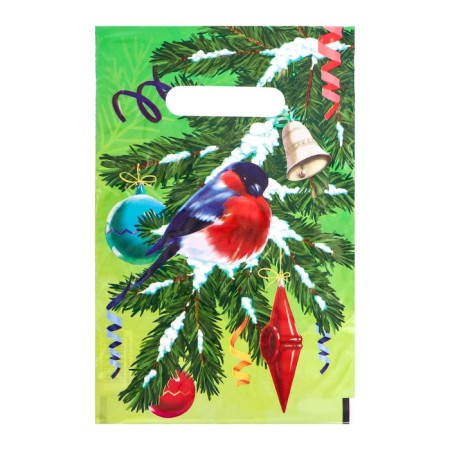 Package "Red -Board Snegier", polyethylene with a cut pen, 20x30 cm, 30 μm