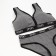 Female set (top, panties), dark gray color, size 42-44
