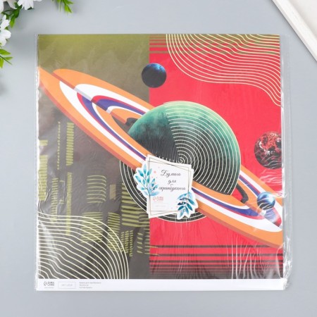 Scrapbooking paper "weightlessness" density 180 g 30.5x32 cm-4