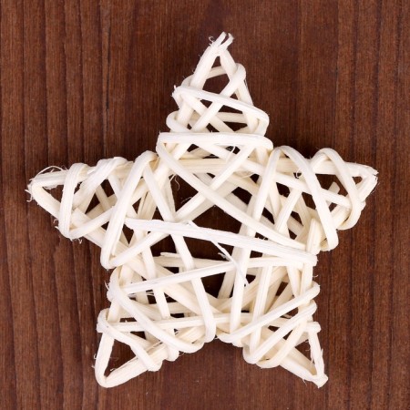 Decor for creativity from the vine "Star" set of 3 pcs., Size 1 pc. - 6.5 cm, natural color-2