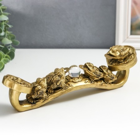 NECK Polystone for bronze "5 toads in the rod of Jui" 6.5x7.5x25 cm-1