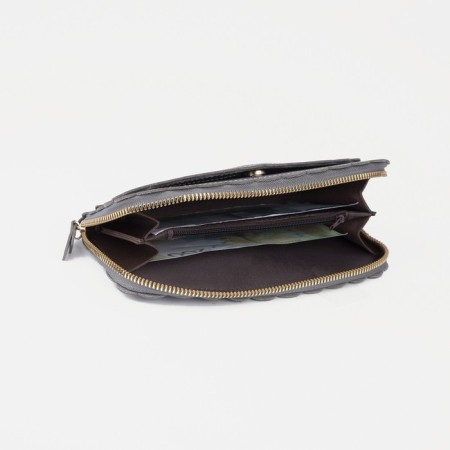 Women's wallet with lightning, gray color-6