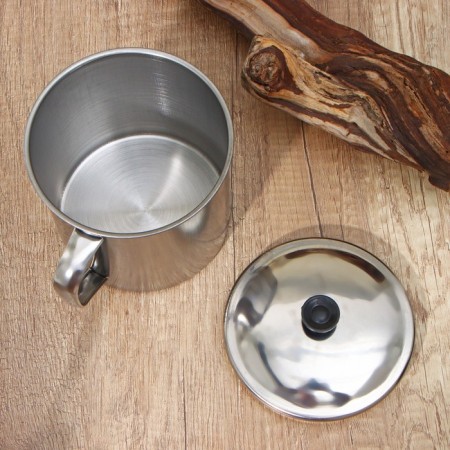 Western stainless steel mug, 800 ml, D = 11 cm, chrome color-2
