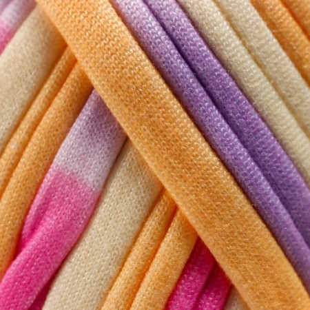 Knitted yarn 95% cotton, 5% elastan "Lentino melange" 100 g 30 m color 23-3