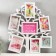 Photo frame plastic in 7 photos 10x10 cm, 10x15 cm, 13x18 cm "tree" white 45x53x2 cm