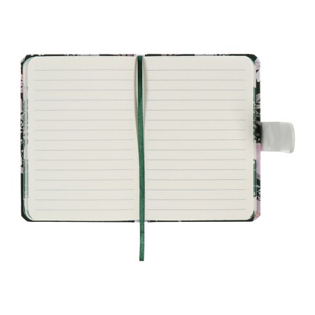Notebook Gift Book 96l, line, with a knife, cut with a pattern of the cover, flowers (12.9x9cm) 10539-5