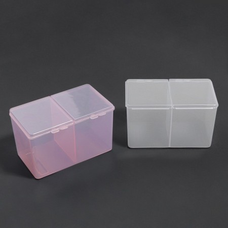 Organizer for storage, with a lid, 2 sections, 6.7 × 12.5 × 7.5 cm, color mix-3