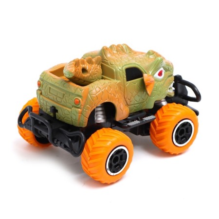 Dino radio -controlled jeep works on batteries, yellow color-2