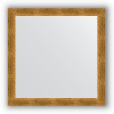 Mirror in the baguette frame - poisoned gold 59 mm, 74 x 74 cm, evoForm