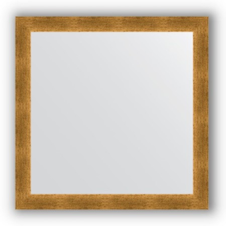 Mirror in the baguette frame - poisoned gold 59 mm, 74 x 74 cm, evoForm