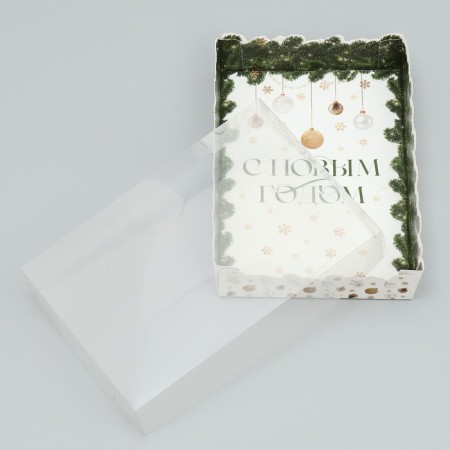 Makarun box “Happy New Year”, branches, 17 x 12 x 3 cm, New Year-3