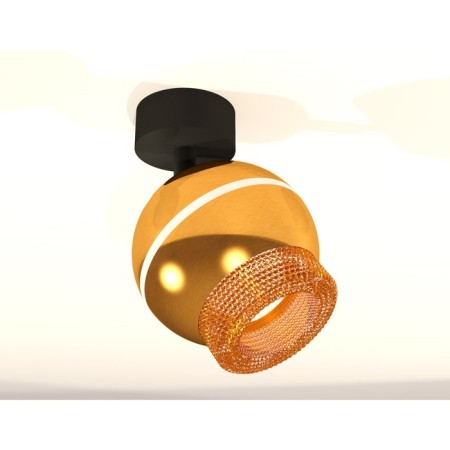 A set of rotary lamp with additional backlight by Ambrella Light, Techno, XM1105010, GU5.3, Color Gold polished, black sand-1
