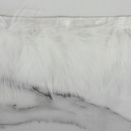 Braid with feathers Marabu, 8-10 cm, 5 ± 0.5 m, white color-2