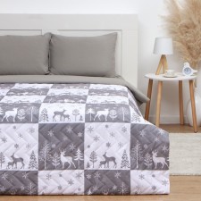 Покрывало LoveLife евро макси New year forest 240*210±5см, микрофайбер, 100% п/э