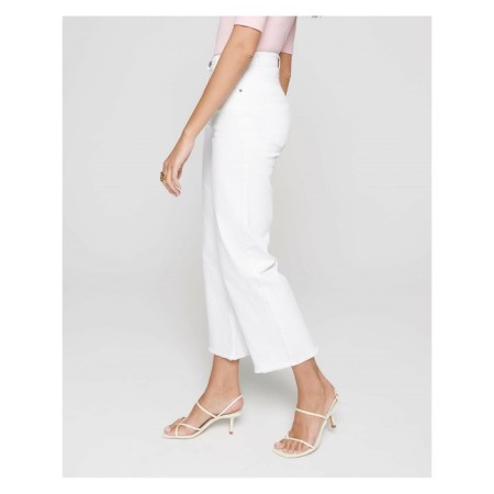 Women's shortened jeans with high landing Conte Elegant, size L, color White