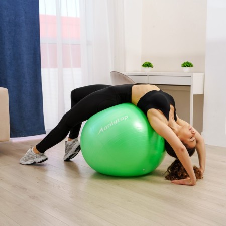 Fitball ONLYTOP, D = 75 cm, 1000 g, anti -wings, green color-4