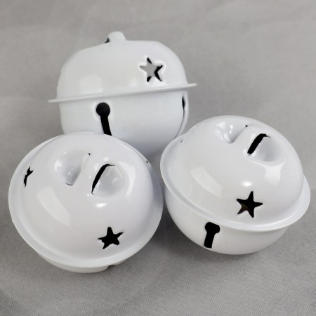 Bells for needlework, set of 12 pcs., Size 1 pc. - 3 cm, white color-1