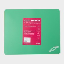 Set of boards of cutting flexible shares, 4 pcs, 34.5 × 27.5 × 0.1 cm, color mix