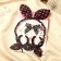 Solokha hair set (rim, 2 elastic bands, clamp) white peas