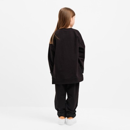Children's costume (sweatshirt, trousers) minku black color, height 110 cm-1
