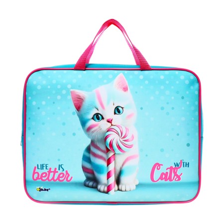 Folder with handles Textile A4, 350 x 265 x 75 mm, PMD 4-20 "Cat Caramel"