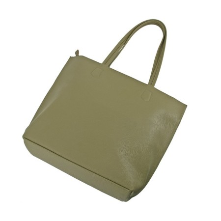 Female bag, artificial leather, olive 30x11x35 cm-1