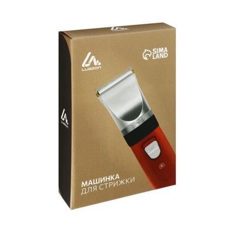 Luazon Ltri-22 haircut machine, 2.5 W, 3/6/9/12 mm, ceramic. knife, battery, red-8