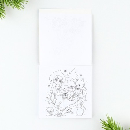 Gift New Year's set: notebook and wax crayons "Time of Miracles"-4