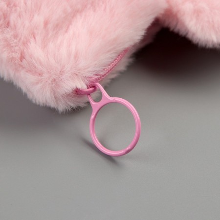 Penal school soft "bunny", 20x8 cm, plush, pink-4