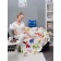 Decorative Sleeping Dogs pillow, size 36x37 cm, blue color