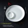 Porcelain dish with a boat of the White Label, D = 25 cm, white color