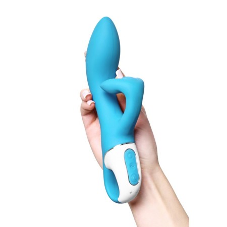 Unrealistic vibrator Satiffyer Embrace Me, silicone, blue color-15