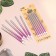Candles in the cake "Royce. Gradient", 6 pcs, high, 13 cm, purple, pink, silver