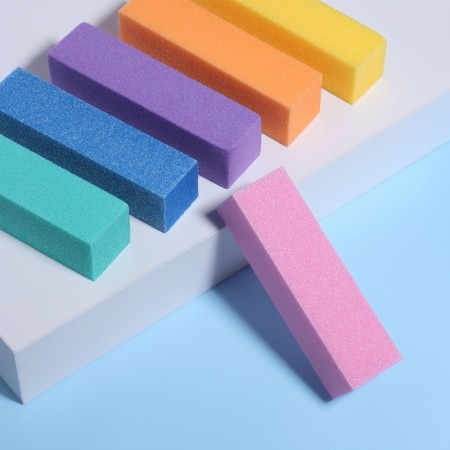 Batf sandpaper for nails, four -sided, 9 × 2.5 × 2.5 cm, color mix-3
